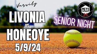 Varsity Softball  Livonia vs Honeoye 5924 [upl. by Mattah]