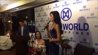 WINWYN MARQUEZs Message during SendOff Party for Reina Hispanoamericana Pageant [upl. by Otir]