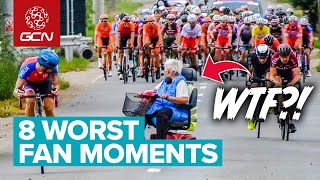 You Wouldnt Believe These 8 Worst Cycling Fan Moments [upl. by Aikemehs]