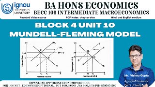 mundell fleming model  ignou BA ECO H SEM 3  intermediate macroeconomics [upl. by Notnilk]