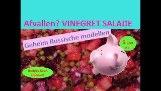 SLIM AFVALLEN Vegetarische salade VINEGRET Gezond eten Pasen LunchBrunch  Goedkoop 5 cent [upl. by Wash]