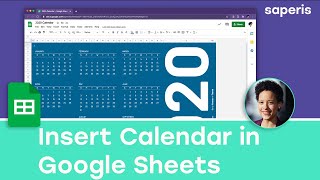 How to Insert a Calendar in Google Sheets [upl. by Samal]