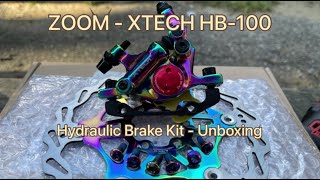 ZOOM XTECH HB100  Line Pull HYDRAULIC BIKE BRAKE KIT UNBOXING  Ebike MTB Road Gravel Trail EMTB [upl. by Runck]