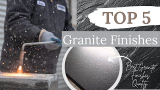 Types of Granite Finishes  Leather  Lapatro  Flamed Sandblast  Bush hammer  adityastonex [upl. by Murrah107]