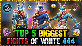 Top 5 Best Fights OF WHITE 444 🤯😵 MUST WATCH  Garena Free fire [upl. by Anert]