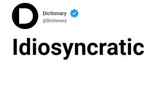 Idiosyncratic Meaning In English [upl. by Asiram]