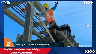 Height Work Safety Awareness Training Animated Safety Videos [upl. by Eyt]