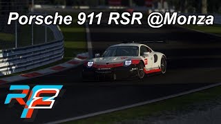 Porsche 911 RSR Monza  rFactor 2  Mini Lets Play [upl. by Ahsim]