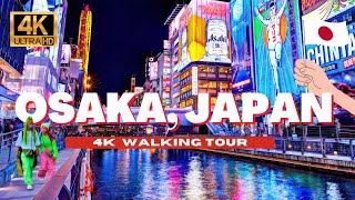 🇯🇵 OSAKA JAPAN 4K WALKING TOUR  Dotonbori District Sunset amp Night Life City Walk  4K HDR  60 fps [upl. by Belsky]