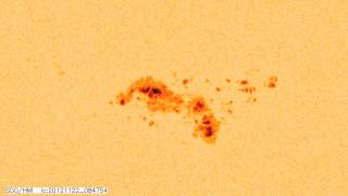 Satellite Sees Sunspot Grow  TimeLapse Video [upl. by Enovi307]