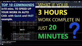 Autocad top 10 Commands for fast working  boost your speed in autocad  tips  Cad Shortcuts [upl. by Hyacinth]