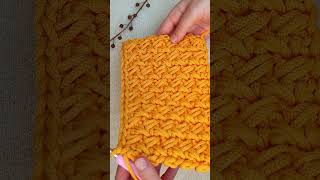 Herringbone Single Crochet simplecrochetstitch crochetbagcrochetpleatedstitch crochetpattern [upl. by Holmann]