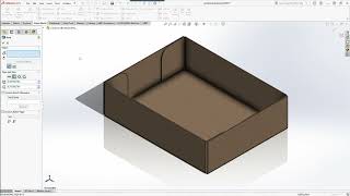 How to Design a Cardboard Box using SolidWorks Sheetmetal features [upl. by Brander688]