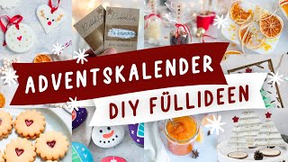 ADVENTSKALENDER befüllen  24 Ideen den Adventskalender mit DIY Geschenken selber machen [upl. by Kotick910]