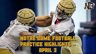 Highlights from Notre Dame football’s seventh spring practice [upl. by Cyb]