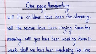 english ki one page handwriting [upl. by Herzberg]