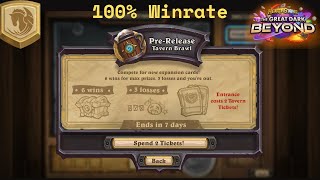 100 Winrate In The PreRelease Tavern Brawl With A Cheap Deck Hearthstone Standard [upl. by Sandie]