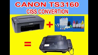 Canon TS3160 TS3140 TS3150 TS3120 TS3177s TS3122 CiSS Continous Ink Supply System [upl. by Charissa]