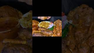 SPICY CHICKEN CURRY MUTTON CURRY EGG CURRY FISH CURRY 🔥shorts asmr asmreating mukbang [upl. by Ramin]