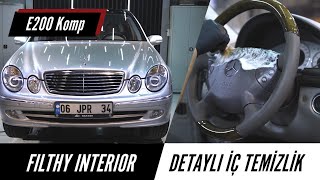 Deep Interior Cleaning for Neglected Mercedes E200  Detaylı İç Temizlik [upl. by Arnst]