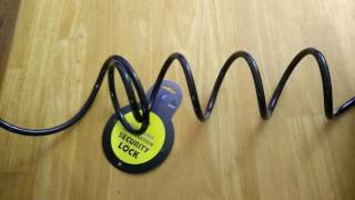 Etronic Security Bike Lock M6 Self Coiling Resettable Combination Lock [upl. by Kenna]