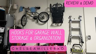 Garage Hooks 2 Piece Wall Mounted Storage Rack Practical Steel Garage Storage garageorganization [upl. by Nnyre]