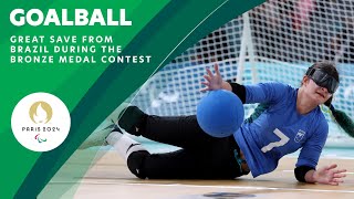 A Great Block From Brazil In Goalball Bronze Medal Match 🇧🇷 [upl. by Ahsimal939]