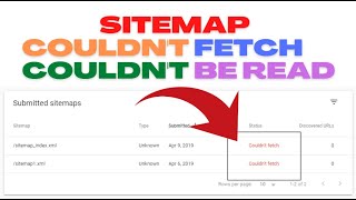 How To Fix Sitemap Couldnt Fetch or Couldnt be Read Errors In Google Search Console [upl. by Skiba]