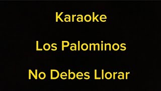 Karaoke  Los Palominos  No Debes Lorar [upl. by Pomcroy]