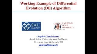 Working Example of Differential Evolution DE Algorithm [upl. by Tinaret]