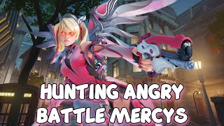 HUNTING ANGRY BATTLE MERCYS MAINS  OVERWATCH 2 [upl. by Einahpats]