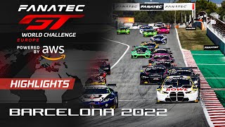 Race Highlights  Barcelona 2022  Fanatec GT World Challenge Europe Powered by AWS [upl. by Eniretac]