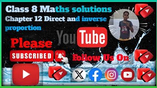 Class 8 Maths solutions Chapter 12 Direct and inverse proportion Exercise 12 B [upl. by Husch]