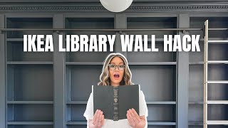 IKEA HACK DIY Billy Bookcase BuiltIn Library Wall [upl. by Arlynne]