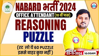 NABARD Office Attendant 2024  Rohit Sirs TOP NABARD Puzzle Strategies for 2024 Success [upl. by Bullough]