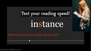 How fast can you Read  Speed Reading test [upl. by Ronoh]