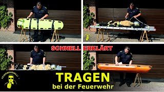 Tragen bei der Feuerwehr nach FwDV1 Schnellübersicht [upl. by Shirline]