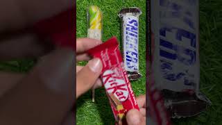 Snickers Chocolate satisfying chocolatebar bathtub kitkatchocolate sweetbar nestlechocolate [upl. by Ahsaek537]