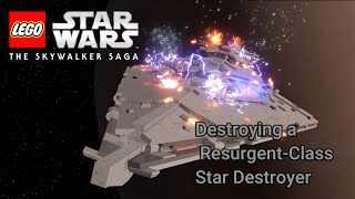 Destroying a ResurgentClass Star Destroyer  LEGO Star Wars Skywalker Saga [upl. by Veronique368]