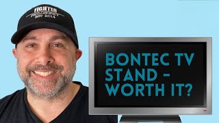 Best Floor TV Stand 2021 BonTec Rolling TV Stand Assembly and Review [upl. by Cleopatra]