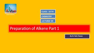 Preparation of Alkene By dehydration of Alcohols part 1 [upl. by Frayne900]