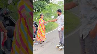 skating girl reaction shortvideo youtubeshorts shorts skatingboytana india [upl. by Isoais]