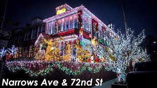 BAY RIDGE Christmas Lights Display  Corner of Narrows Ave amp 72nd Street  Bay Ridge Brooklyn NYC [upl. by Reggy]