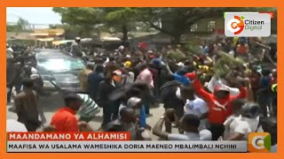 Raila Odinga convoy arrives in Imara Daima ahead of antigovernment protests [upl. by Suravart]