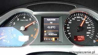 0200 kmh Audi A6 42 FSI 350 KM 0100 kmh accelaration [upl. by Yelich174]