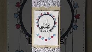 10 Easy front page design for school projects and idea note journals  Aesthetic Girl shorts howto [upl. by Ahcurb]