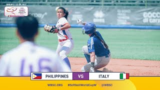 HIGHLIGHTS  Philippines vs Italy – WBSC Women’s Softball World Cup [upl. by Stew]