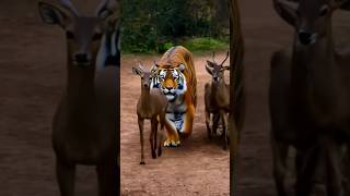 quotThe King of the Jungle vs the Swift Deer A Thrilling Chasequot shorts youtubeshorts tiger deer [upl. by Nason]