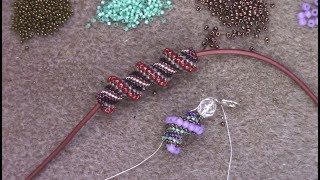 Learn How To Bead the Cellini Spiral Stitch  A beading tutorial by Aura Crystals [upl. by Iolande]