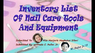 Inventory list of nail care tools  TLE Grade 7 [upl. by Trautman]